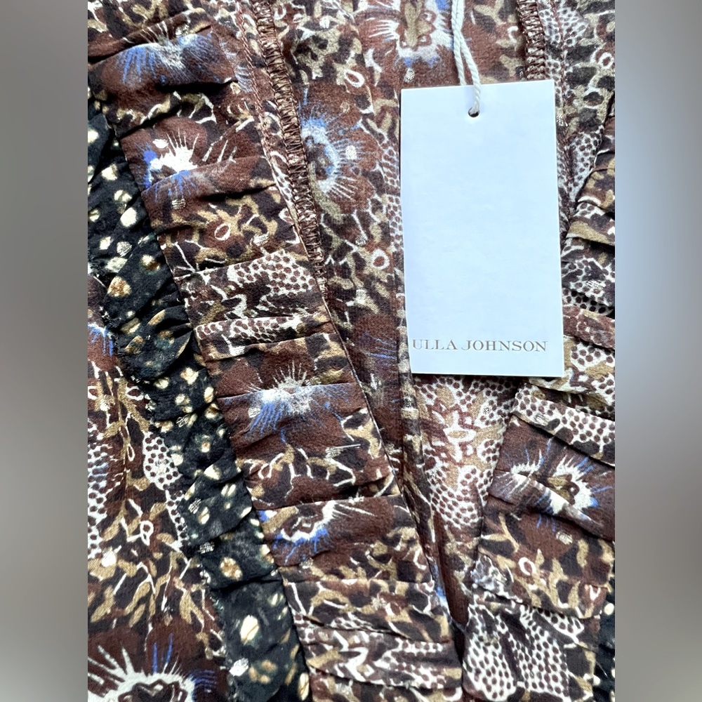 Ulla Johnson NWT Brisa Ruffled tiered silk blend mini dress SZ 6 Gorgeous!